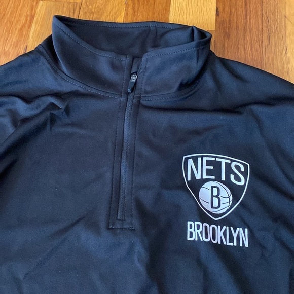 Ultra Game Men’s Black Brooklyn Nets Quarter-Zip Size M - Picture 2 of 8